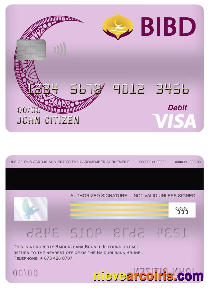 Brunei Baiduri bank visa debit card